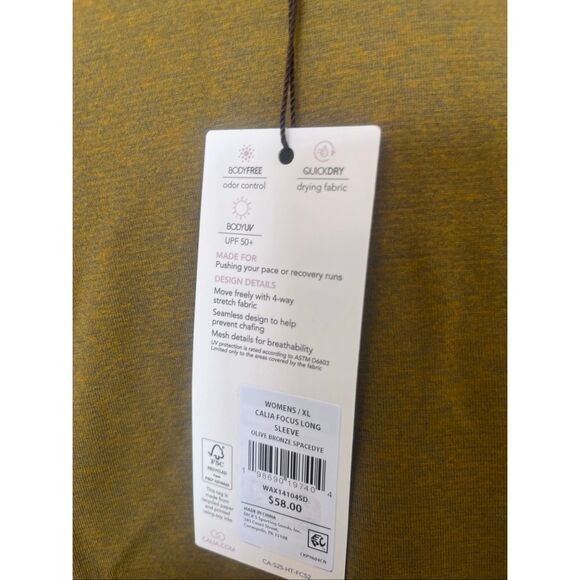 CALIA Focus Long Sleeve Seamless Running Shirt NEW NWT - Picture 5 of 7